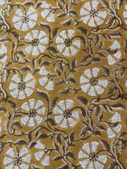 Tuberin Block Print Handloom Linen Fabric